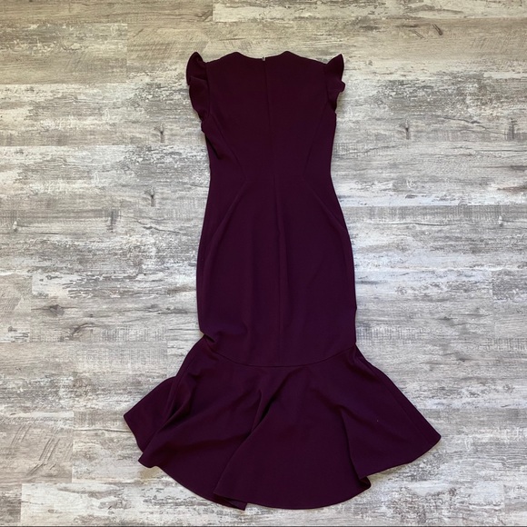 Calvin Klein Flutter Sleeve Square Neck Midi Dress - Picture 4 of 4